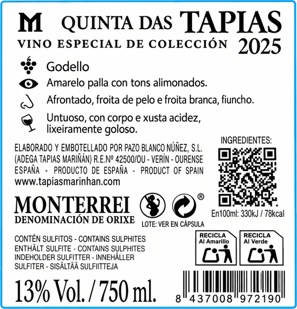 Quinta das Tapias Godello - Imagen 2